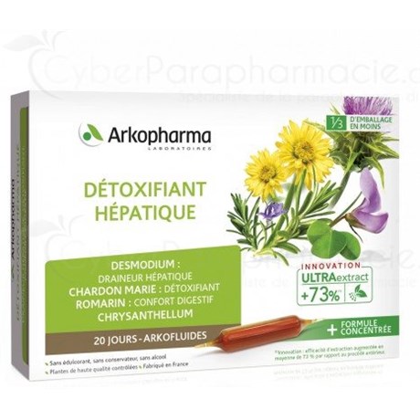 ARKOFLUIDES® DÉTOXIFIANT HÉPATIQUE 20 ampoules