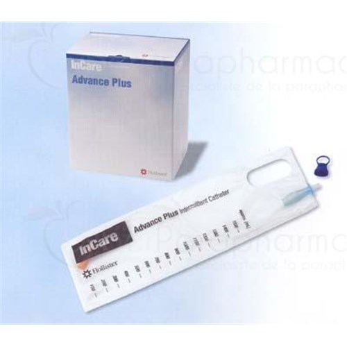 ADVANCE PLUS Set intermittent catheterization pre-lubricated, Tiemann type for men. CH 12, white color code (ref. 95124) - bt 30