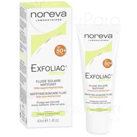 EXFOLIAC SOLAR FLUID MATTE SPF 50 +, very high solar protection matting Fluid SPF 50 +. - 40 ml tube