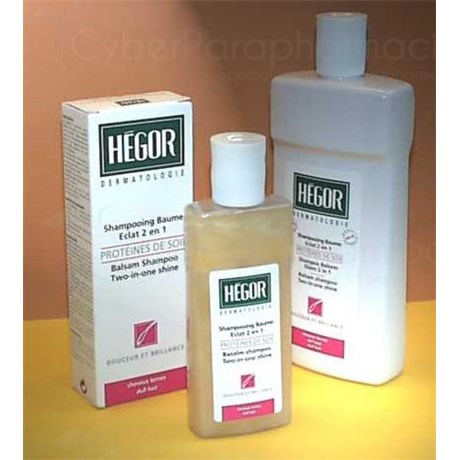 HÉGOR PROTÉINES DE SOIE, Shampoing et baume 2 en 1, soin éclat aux protéines de soie naturelle. - fl 150 ml