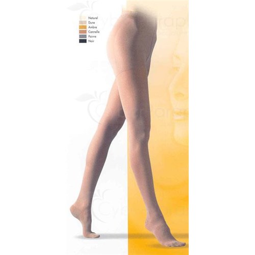 1 DIAPHANE SIGVARIS medical Microfiber Tights contention Class 1 for women. amber, long, medium (ref. 7528) - pair