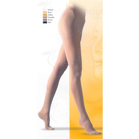 1 DIAPHANE SIGVARIS medical Microfiber Tights contention Class 1 for women. amber, long, small (ref. 7527) - pair