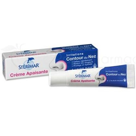 STÉRIMAR CRÈME APAISANTE, Crème apaisante à l'algue bleue pour le contour du nez. - tube 15 ml