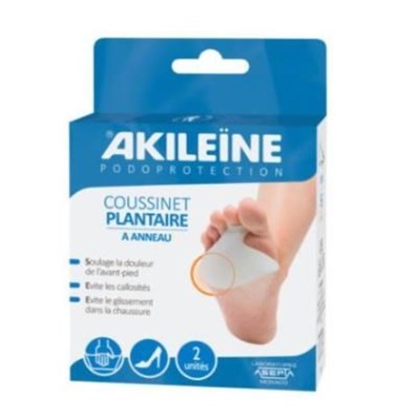 AKILEÏNE PODOPROTECTION COUSSIN PLANTAIRE, Coussin plantaire de protection avec anneau de maintien - paire