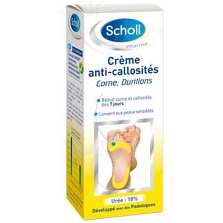 SCHOLL CRÈME ANTICALLOSITÉS, Crème podologique réductrice active anticallosité à 18 % d'urée. - tube 50 ml