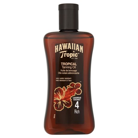 HAWAIIAN TROPIC HUILE DE BRONZAGE TROPICAL 4 RICHE COCONUT 200 ml