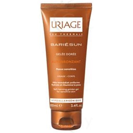 BARIÉSUN PEAUX SENSIBLES AUTOBRONZANT GELÉE DORÉE, Gelée autobronzante à l'eau thermale d'Uriage. - tube 100 ml