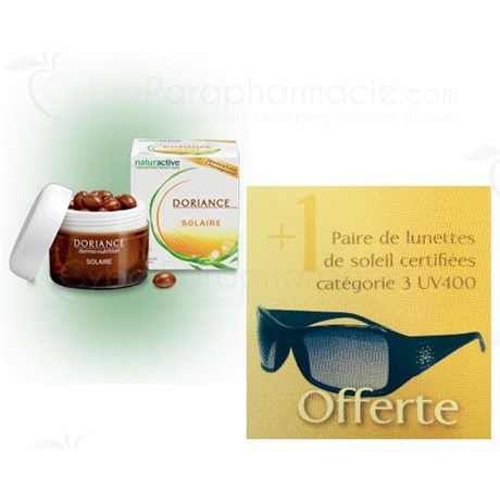 Naturactive DORIANCE SOLAIRE Dermo-nutrition Duo de 2 x 30 gélules + 1 paire de lunettes de soleil