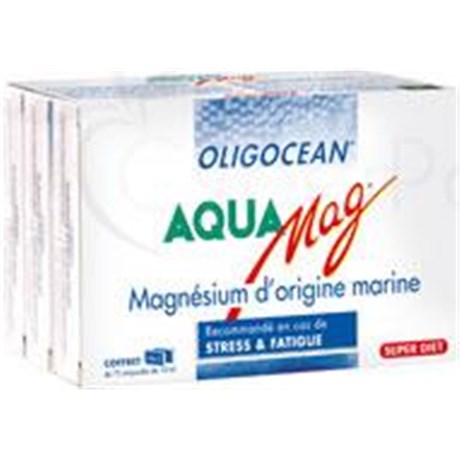 AQUAMAG OLIGOCEAN, Ampoule, complément alimentaire au magnésium marin. - bt 24