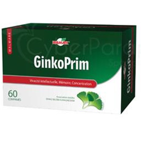 GINKOPRIM WALMARK, Comprimé, complément alimentaire à base de Ginkgo biloba et de magnésium. - bt 30