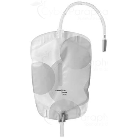 CONVEEN POCHE, Poche à urine ambulatoire, vidangeable, 500 ml, tubulure 30 cm - bt 30