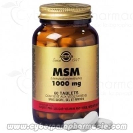 MSM 1000 mg (Méthylsulfonylméthane) 60 Tablets