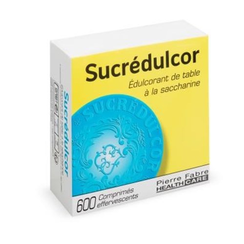 SUCREDULCOR Effervescent tablet, saccharin table sweetener, bt 600 or approximately 54 g