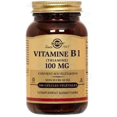 VITAMINE B1 (Thiamine) 100 mg 100 Gélules végétales