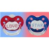 BÉBISOL SUCETTE PHYSIOLOGIQUE, Sucette physiologique, décor message, avec téterelle en silicone, 2ème âge. - unité