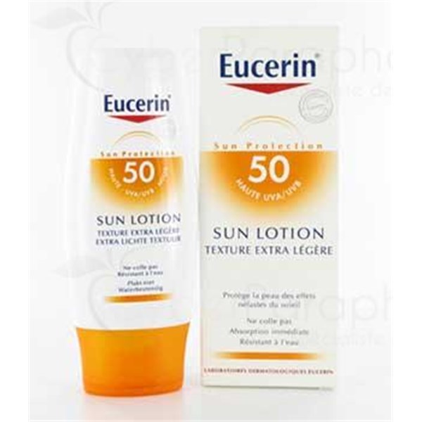 EUCERIN SUN PROTECTION LOTION SPF 50 extra-light, high sun protection ...