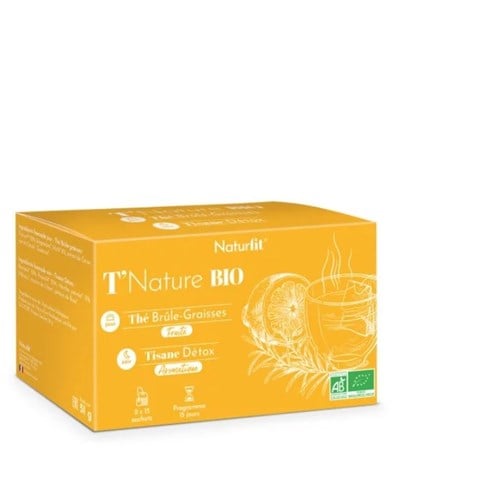 T'NATURE BIO Fat-burning tea and Detox herbal tea 2x15 bags