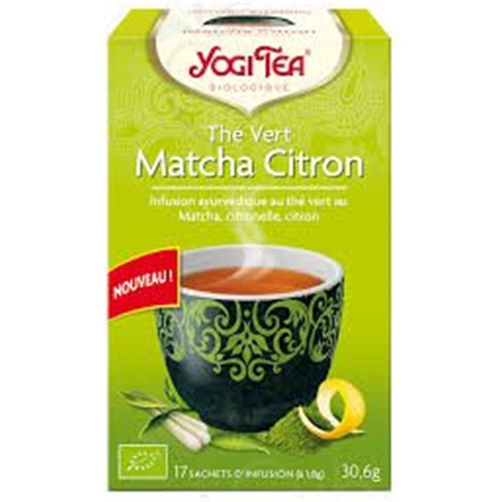 Yogi Tea Green Tea Matcha Lemon Box Of 17 Sachet 3704