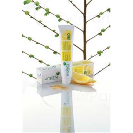 BIO LEMON TOOTHPASTE ARGILETZ Toothpaste based white and yellow clay. - 75 ml tube