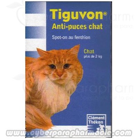 TIGUVON 4 Pipettes anti puces chat