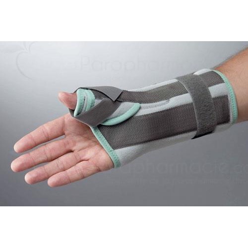 GREEN ORTHO SPLINT WRIST thumb wrist splint immobilization rigid. left, size 1 - unit