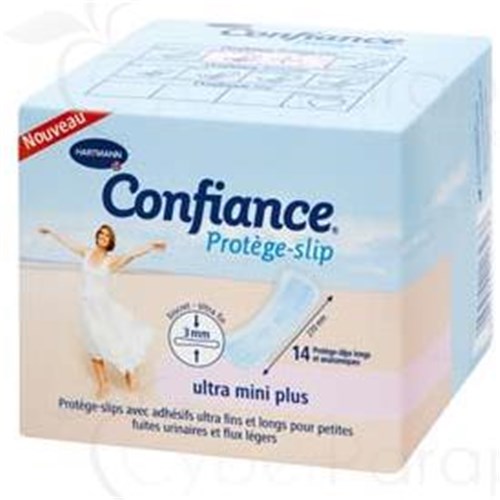 CONFIANCE PROTÈGE, SLIP - Protège-slip adhésif et microaéré ultra mini plus - bt 14