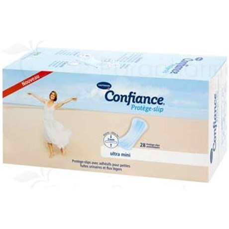 CONFIANCE PROTÈGE, SLIP - Protège-slip adhésif et microaéré ultra mini - sachet 28