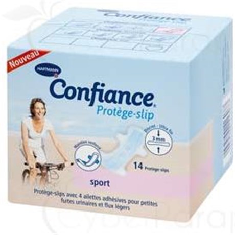 CONFIANCE PROTÈGE, SLIP - Protège-slip long, adhésif et microaéré, spécial sport - bt 14