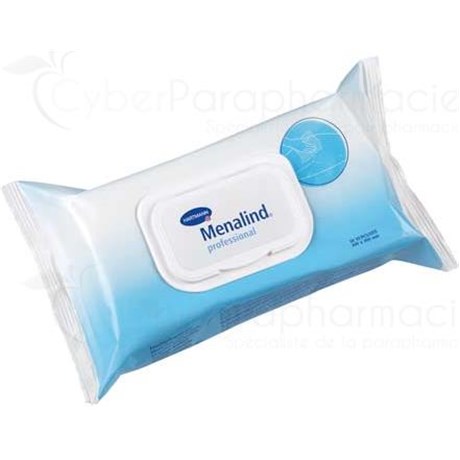 MENALIND PROFESSIONAL LINGETTES NETTOYANTES, Lingette imprégnée nettoyante à usage unique - sachet 50