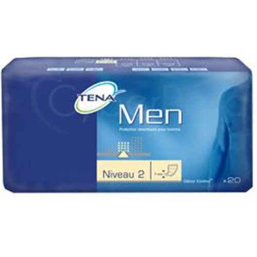 TENA MEN LEVEL 2 absorbent pad anatomical, adhesive, for men - 20 bt