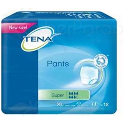 TÉNA PANTS SUPER, Slip superabsorbant jetable pour incontinence urinaire. extralarge (ref. 791360) - sac 12